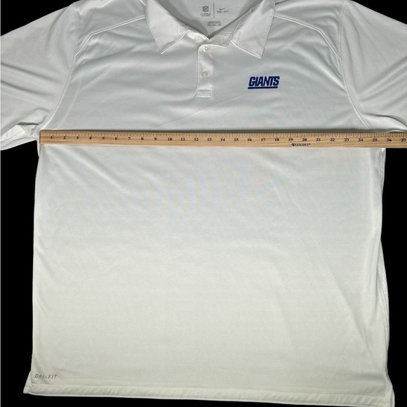 NFL New York Giants Nike Dri-Fit White Polo Shirt Sz 2XL - Picture 3 of 7